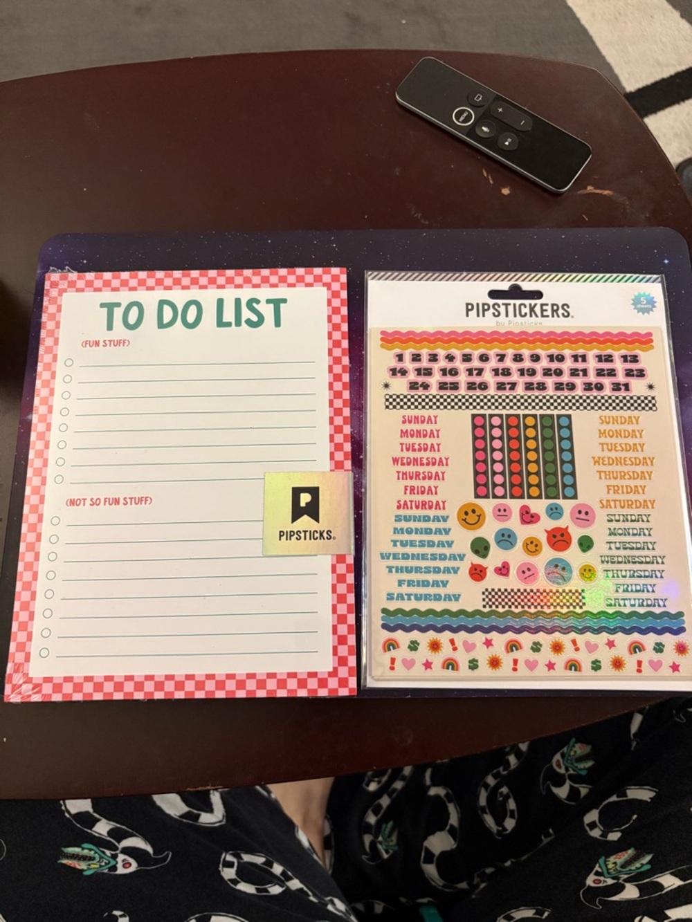Pipsticks Check it Twice notepad and Week by Week labels Stickers Planner